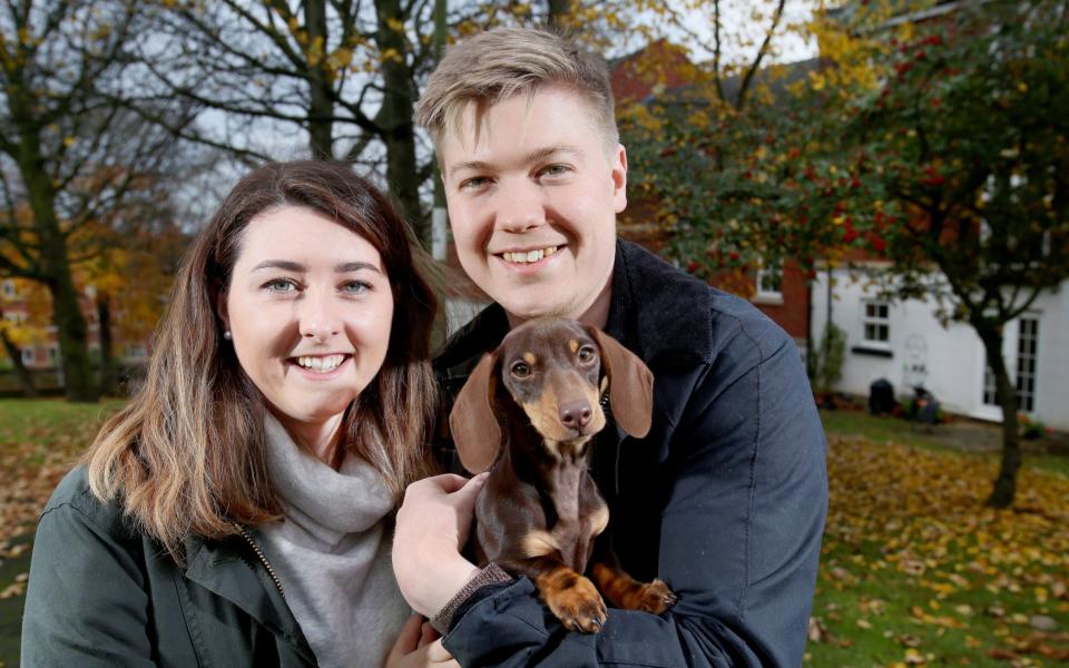 Glenn Akester and Natalie Wallis, with Roxy -  Lorne Campbell