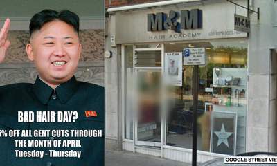 Hairdresser's Kim Jong-Un Poster Angers N Korea