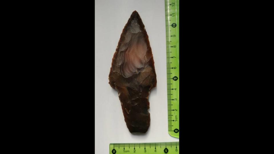 The spearhead dates to about 5,000 years ago, Poland officials said.