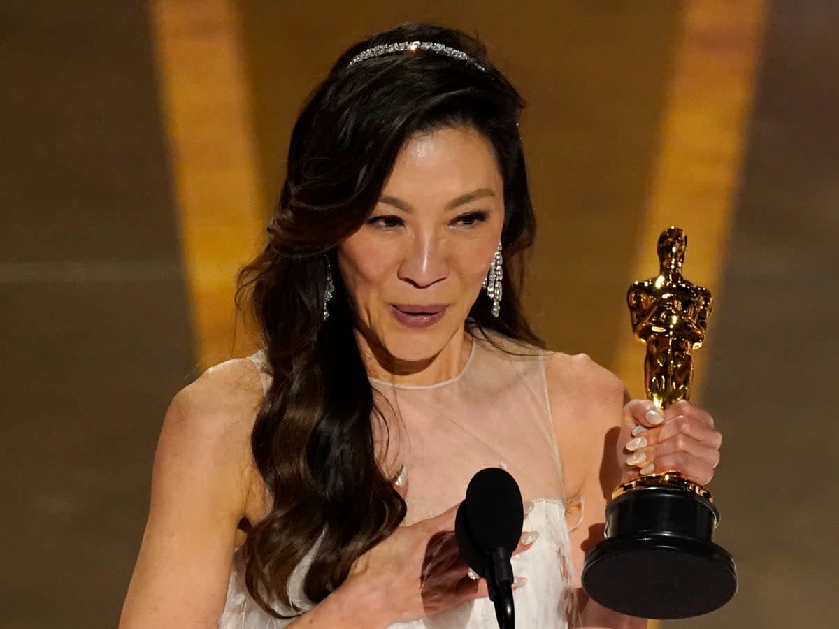 Michelle Yeoh wins Best Actress for ‘Everything Everywhere All at Once’ (Chris Pizzello/Invision/AP)