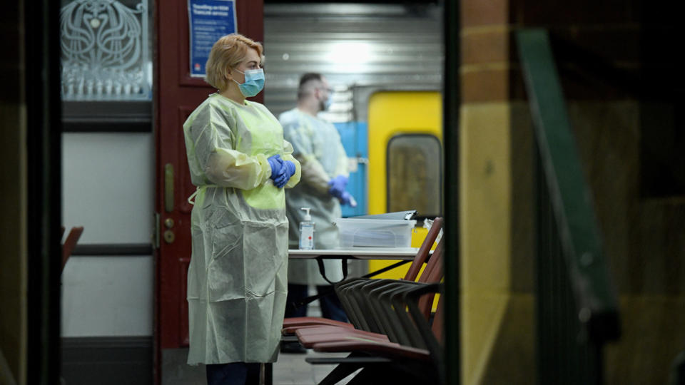 NSW Health staff have been screening passengers arriving by interstate trains