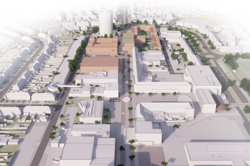 An image of what the new Billingham town centre might look like from Stockton Council's masterplan