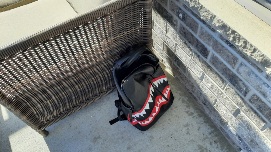 Lamar Hackett's discarded backpack. (Racine County Sheriff's Office)