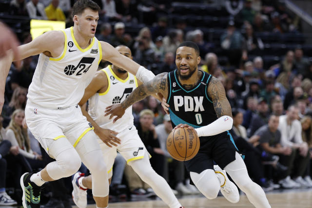 Lillard Sharpe lead Blazers past Jazz to halt 6 game skid