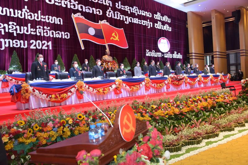 Opening ceremony of the 11th national congress of the communist party of Laos in Vientiane