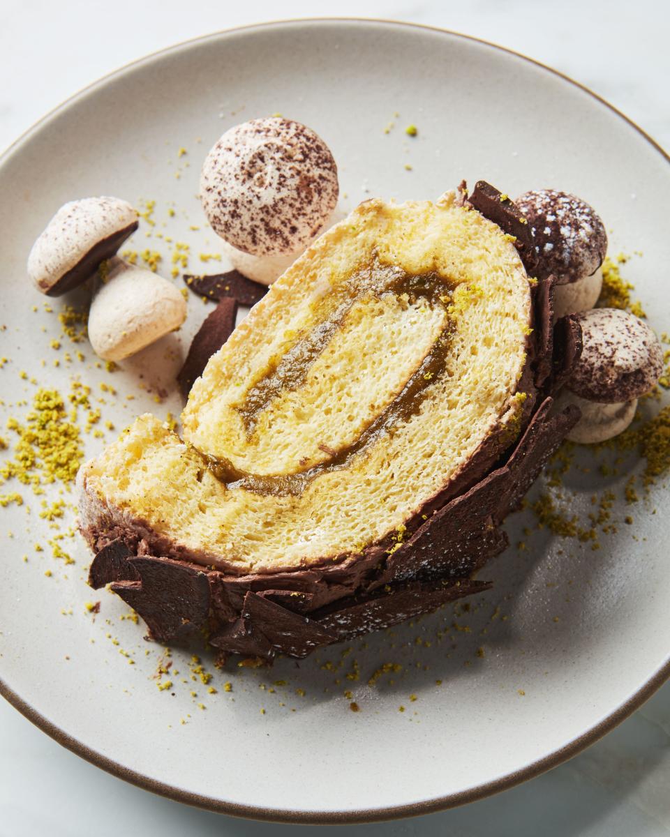 <h1 class="title">Buche de Noel slice - IG</h1><cite class="credit">Photo by Joseph De Leo, Food Styling by Samantha Seneviratne</cite>