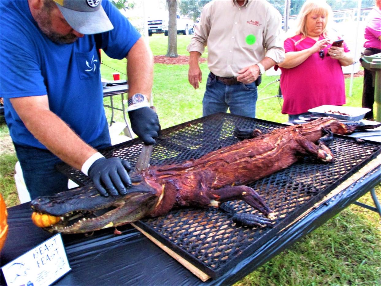 A gator served up at Beast Feast in 2019.