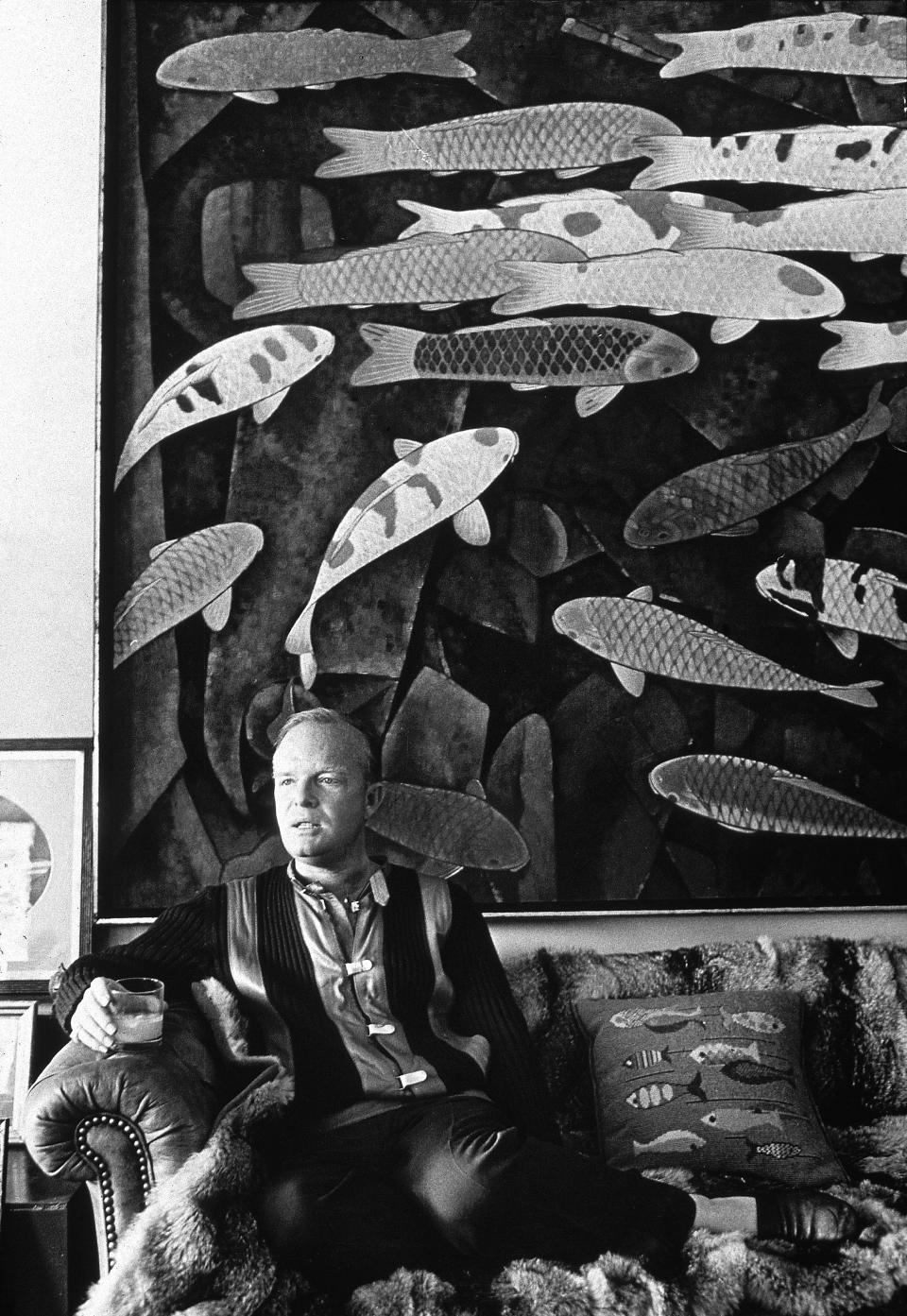 Truman Capote at a house in Palm Springs, California, March 3, 1970.