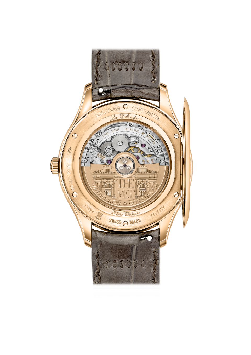 Backside of Calibre 2460 SC, Developed and manufactured by Vacheron Constantin