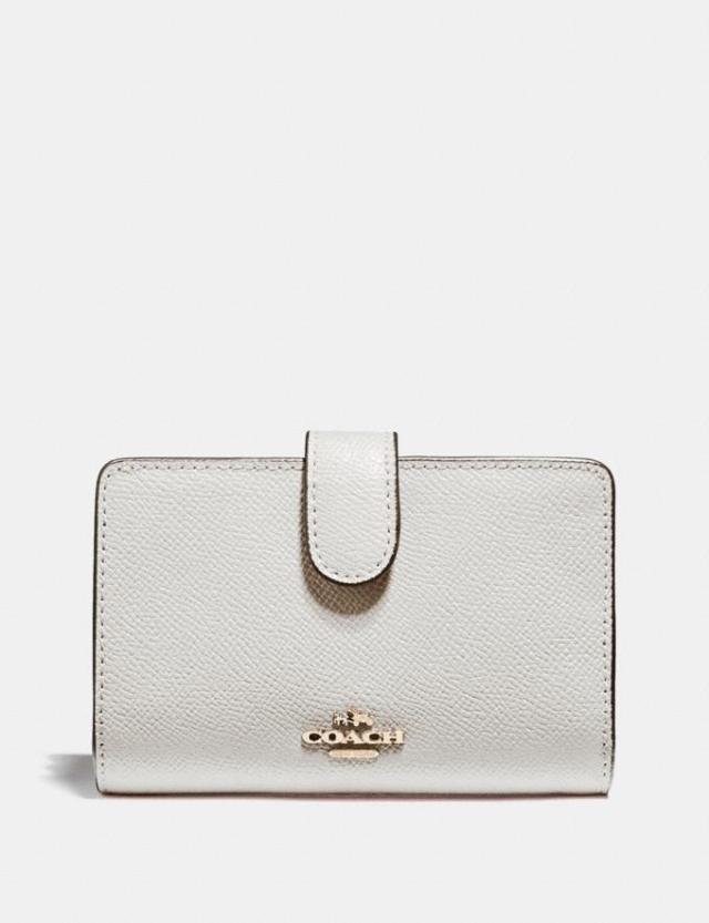 Coach Outlet Medium Corner Zip Wallet - White