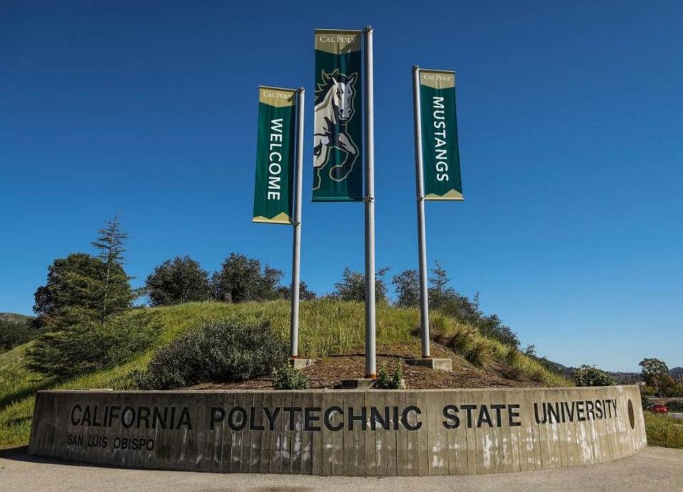 Cal Poly’s Highland Drive entrance in San Luis Obispo, California.