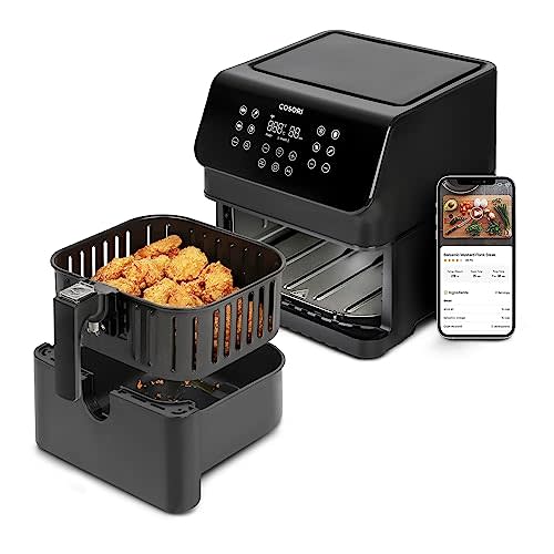 COSORI Air Fryer Pro Smart 5.8QT that Roast, Bake, 3-Way Control, 12-IN-1 Customizable Function…