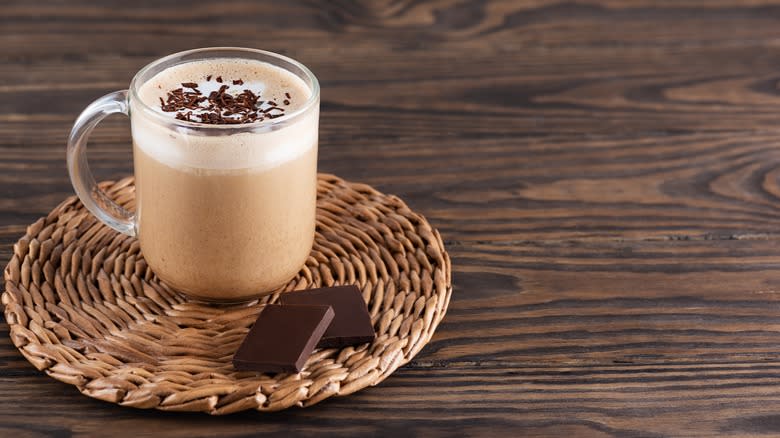 Latte with chocolate 