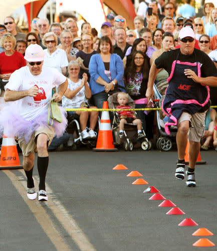 3rd annual men in heels race