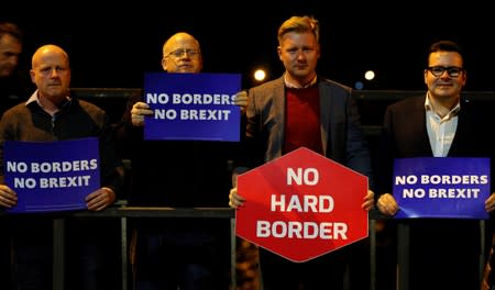 Candlelit vigil on the border between Ireland and Northern Ireland