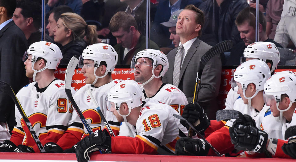 Glen Gulutzan was unhappy with the way the Flames were practicing on Friday and launched into an F-bomb-laden tirade. (Photo by Minas Panagiotakis/Getty Images)