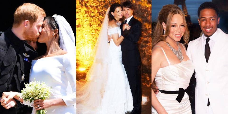 <p>When you're a celebrity, all bets are off when it comes to your wedding day. Some A-listers don't always live by this rule and prefer to keep things low-key (lookin' at you, <a href="https://www.marieclaire.com/celebrity/a33977839/lily-allen-david-harbour-married-las-vegas/" rel="nofollow noopener" target="_blank" data-ylk="slk:Lily Allen, and David Harbour;elm:context_link;itc:0;sec:content-canvas" class="link ">Lily Allen, and David Harbour</a>), while others go all out. This usually means destination weddings, six-figure wedding gowns, spending insane amounts of money on security to keep paparazzi at bay, and a bunch of other expensive details. After all, it's a once-in-a-lifetime event...well, for some. Ahead, dive into some of the most expensive weddings of all time, and perhaps find some inspiration for your own special day. (A girl can dream.)</p>