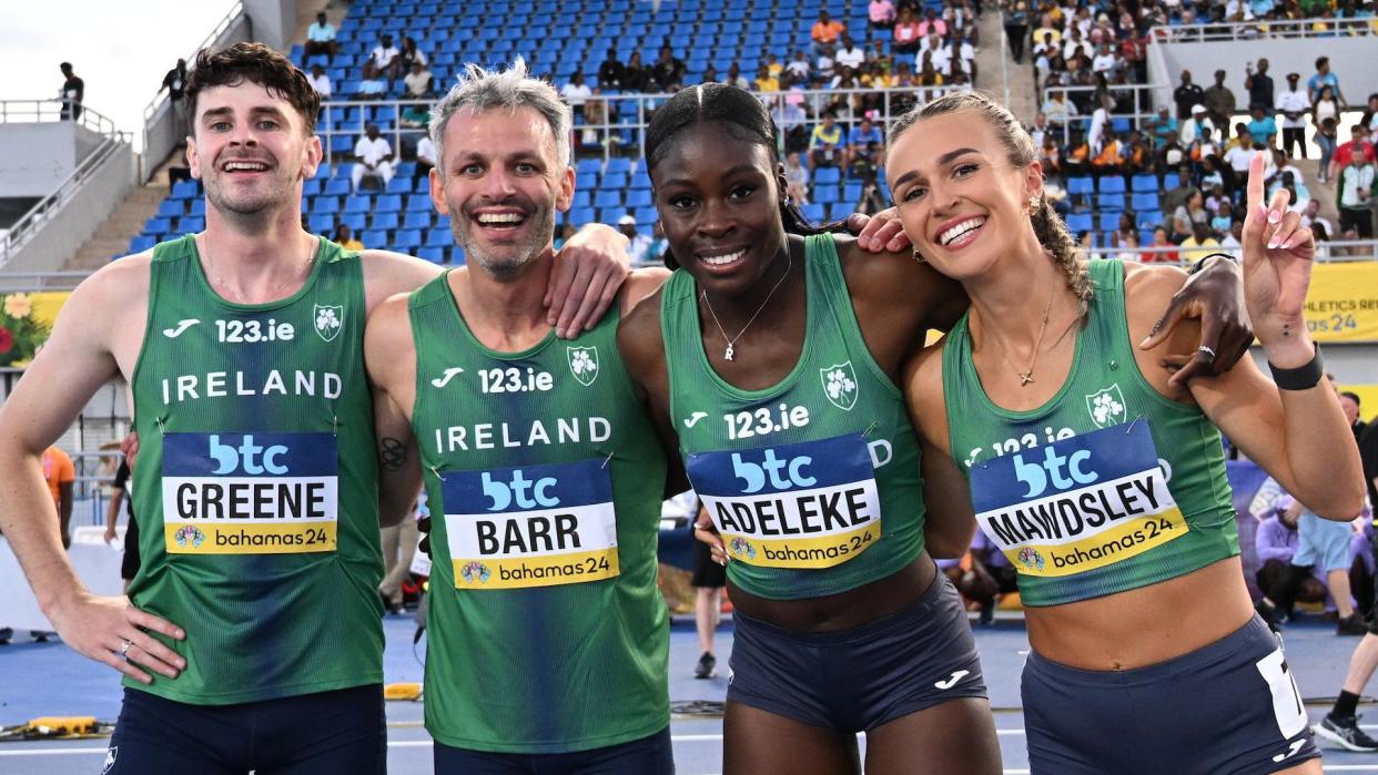 Ireland's Mixed Relay Team that set a National record and qualified for Paris Olympics