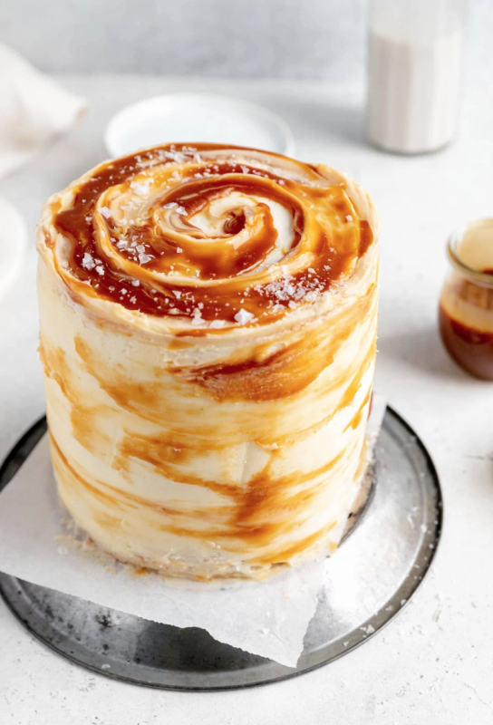 <p>Broma Bakery</p><p>This decadent caramel cake is moist, buttery and full of caramel flavor! Made with homemade caramel, the best vanilla cake ever and a fluffy vanilla buttercream swirled with caramel sauce, you’ll love this caramel layer cake!</p><p><strong>Get the recipe: <a href="https://bromabakery.com/caramel-cake/" rel="nofollow noopener" target="_blank" data-ylk="slk:Caramel Layer Cake;elm:context_link;itc:0;sec:content-canvas" class="link ">Caramel Layer Cake</a></strong></p>