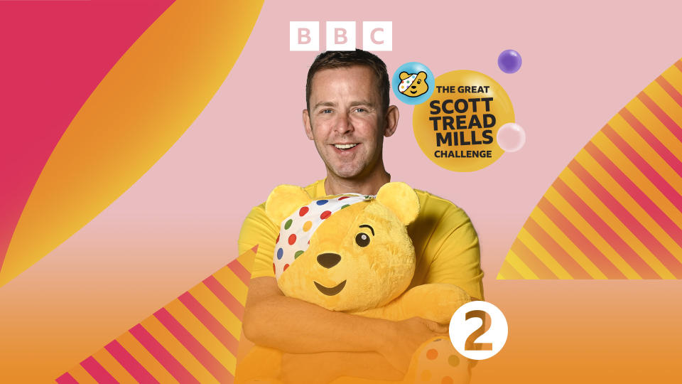 Scott Mills will walk, jog and run on a treadmill for 24 hours to raise money for BBC Children in Need (BBC/PA)
