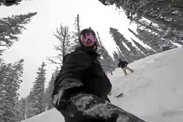 <p>David Beckham/Instagram</p> David Beckham snowboarding in Canada