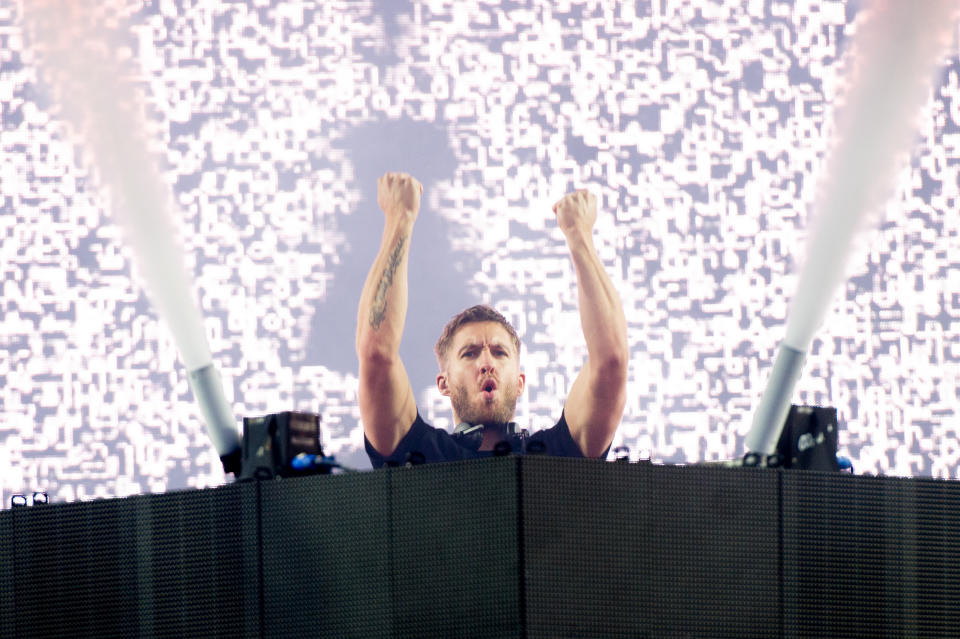 <p>$48.5 million: Calvin Harris is the top-paid DJ on the Forbes list, currently wowing Vegas with a series of one-man shows. He’s also a massive act on the festival circuit. (Ollie Millington/Redferns) </p>