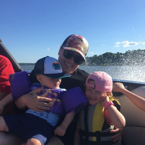<p>Kelly Clarkson/Instagram</p> Kelly Clarkson with River and Remy