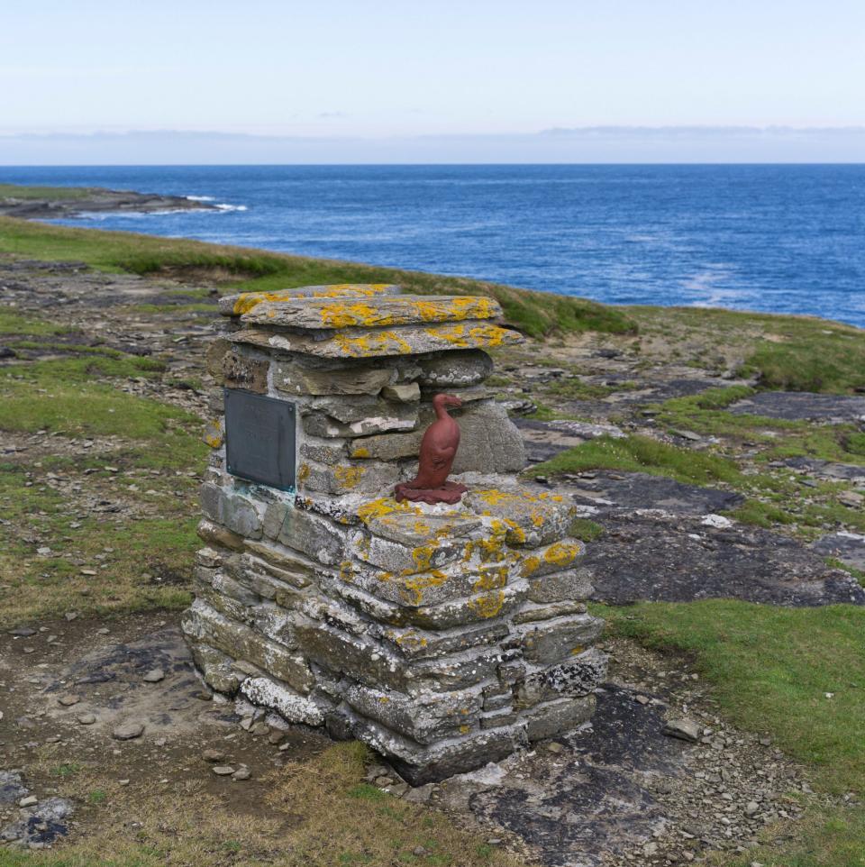 Monument to the last great auk killed in 1813