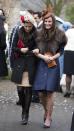 <p>What does one wear to a wedding in Northern Ireland in December? A warm coat and fur stole in autumnal, earthy shades.<em> (Photo: Rex)</em> </p>