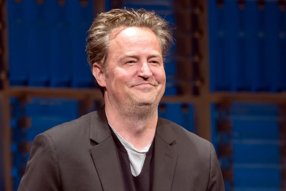 matthew perry pictured on stage, 2017