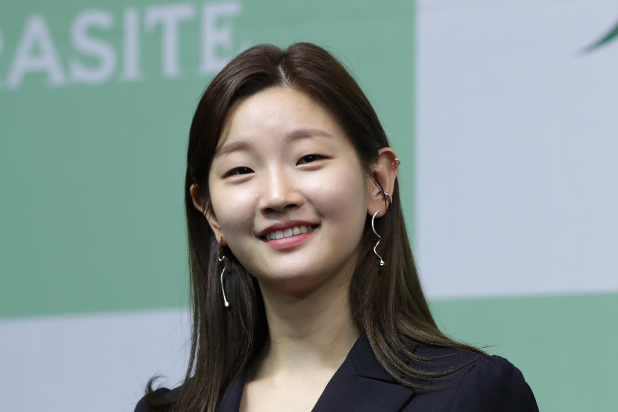 SEOUL, SOUTH KOREA - FEBRUARY 19: South Korean actress Park So-Dam attends the press conference on February 19, 2020 in Seoul, South Korea. The cast and crew held a press conference after returning home from the 92nd Academy Awards with four awards. (Photo by Han Myung-Gu/WireImage)