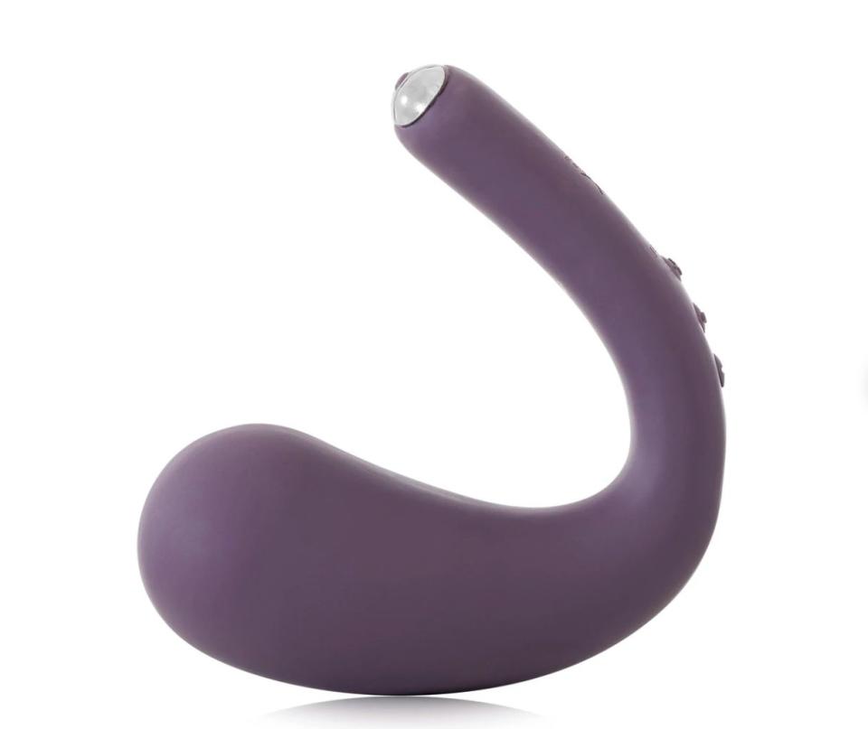 "The Dua can be used with or without a partner. It <a href="https://amzn.to/3aLQs79" target="_blank" rel="noopener noreferrer">provides stimulation in two pleasure points</a> and each can be controlled separately allowing for personalized pleasure and gradual arousal and teasing! It can be controlled by an app. With all of the stimulation and motor options, the Dua won&rsquo;t disappoint!" &mdash; <i>Needle<br /><br /></i><a href="https://amzn.to/3aLQs79" target="_blank" rel="noopener noreferrer"><strong>Get the Dua G-spot and clitoral wearable vibrator</strong></a>.<br /><i><br /></i>