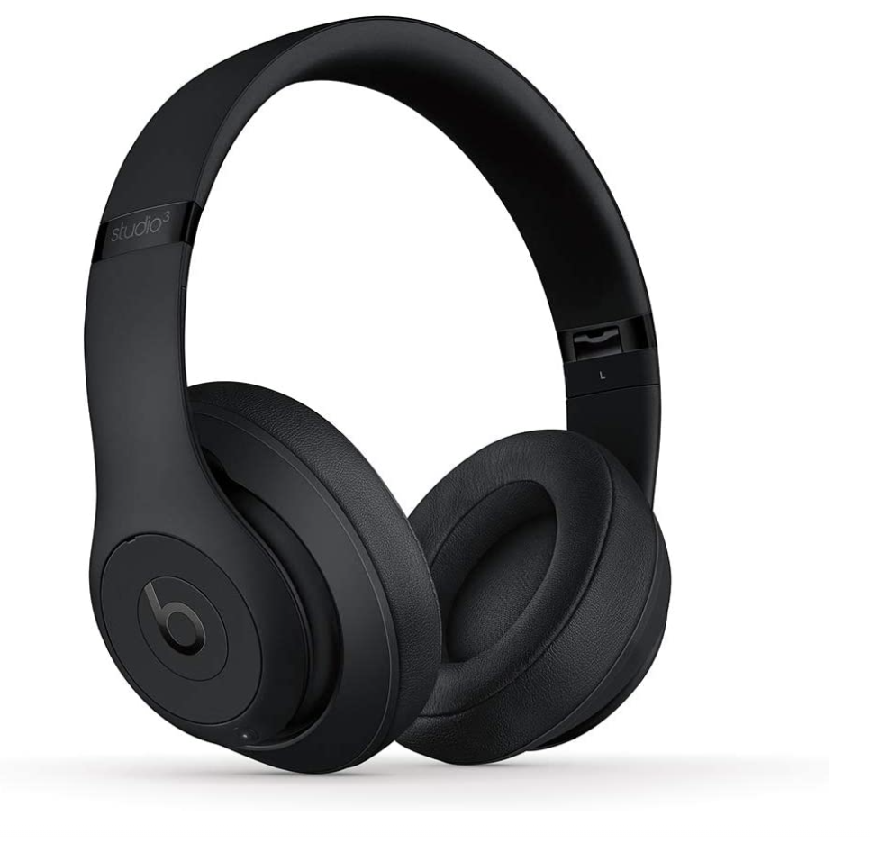 Black Beats over ear headphones.