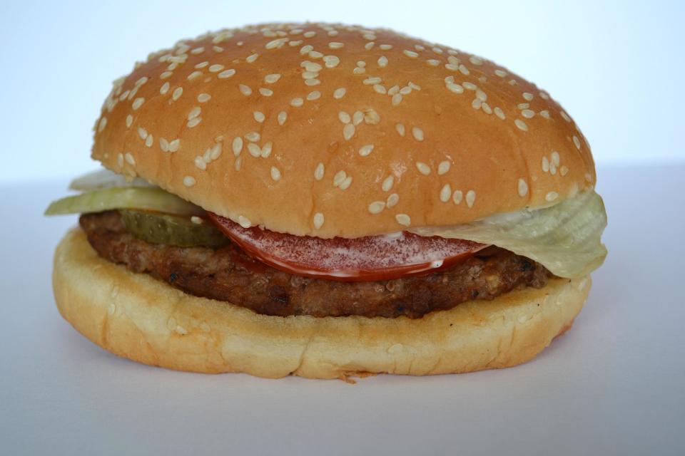 8. Is this...?<br> a) Burger King Whopper <br> b) Burger King The Angus <br> c) McDonald’s Big Tasty <br>