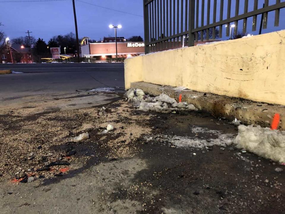 One person died and another was seriously injured during the early morning of Thursday, Jan. 17, 2019,  after a vehicle crashed into a retaining wall at the Sheetz on Dual Highway in Hagerstown. An imprint of the vehicle's grill was left in the concrete wall.