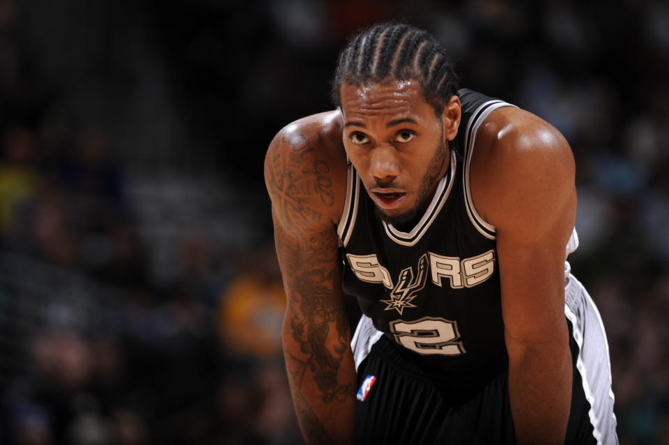 The strange journey of Kawhi Leonard and the Spurs continues. (AP)