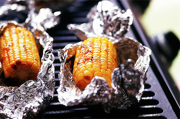 sweet chilli corn in tin foil