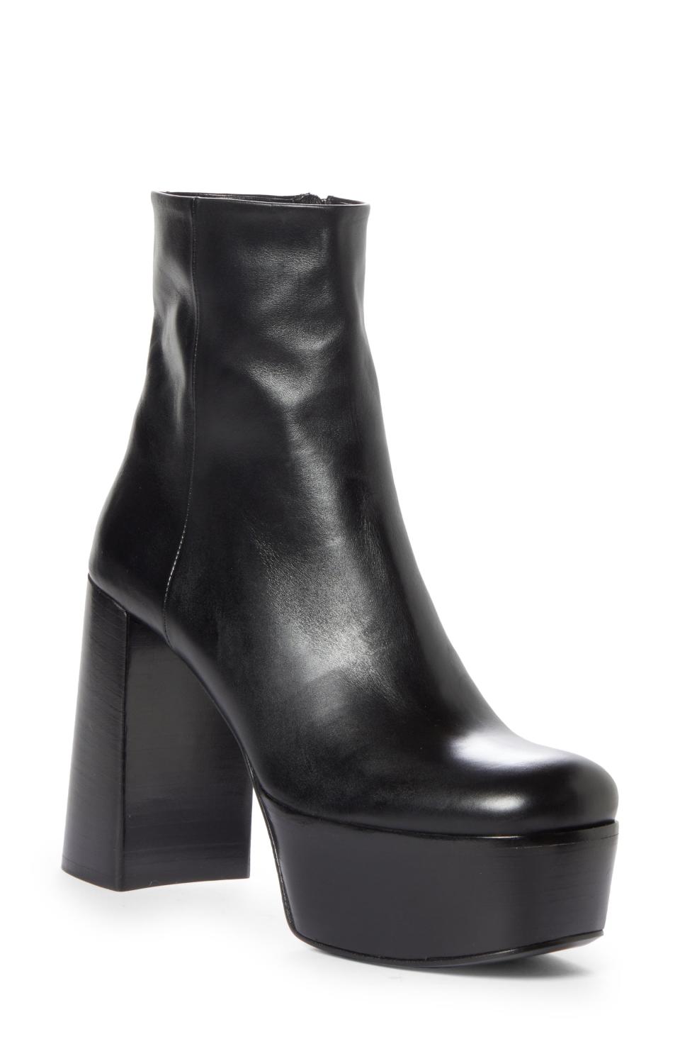 Square Toe Platform Bootie