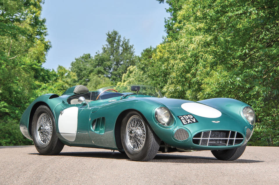 <p><strong>Sold by RM Sotheby’s for $22,550,000, August 2017</strong></p><p>Aston Martin built just five DBR1s and this one was the first. Raced by Roy Salvadori, Stirling Moss, Jack Brabham, and Carroll Shelby, among others, DBR1/1 won the 1959 Nurburgring 1000KM and was the sister car to the DBR1 that won Le Mans in that same year.</p>