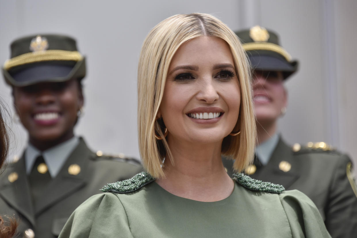 Ivanka Trump has debuted a new bob look while in Columbia. Photo: Getty Images