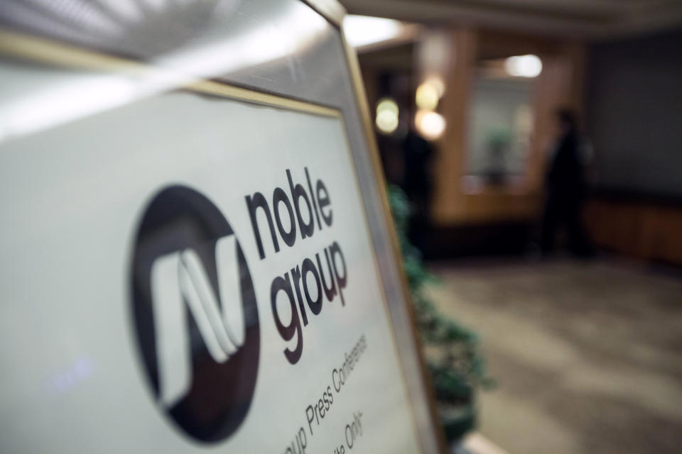 Noble Group signage. (Photo: Getty Images)