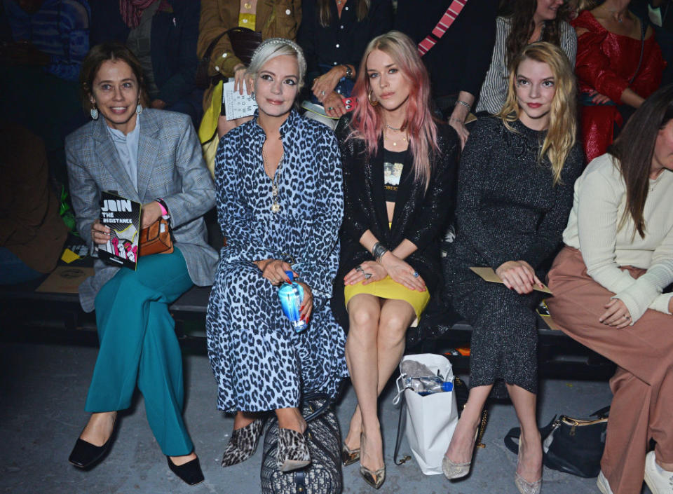 Lisa Armstrong, Lily Allen, Mary Charteris and Anya Taylor-Joy at Nicholas Kirkwood