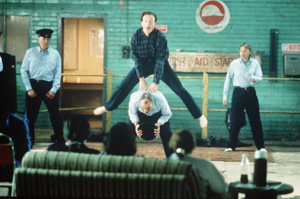 Tom Wilkinson, Hugo Speer, Paul Barber and Robert Carlyle in ‘The Full Monty’ (Fox Searchlight/Kobal/Shutterstock)