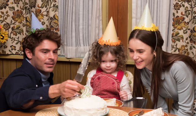 Netflix Zac Efron (left) and Lily Collins (right) in 'Extremely Wicked, Shockingly Evil and Vile,' 2019