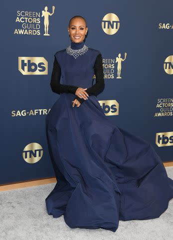 <p>Axelle/Bauer-Griffin/FilmMagic</p> Jada Pinkett Smith at the 28th Annual Screen Actors Guild Awards on February 27, 2022