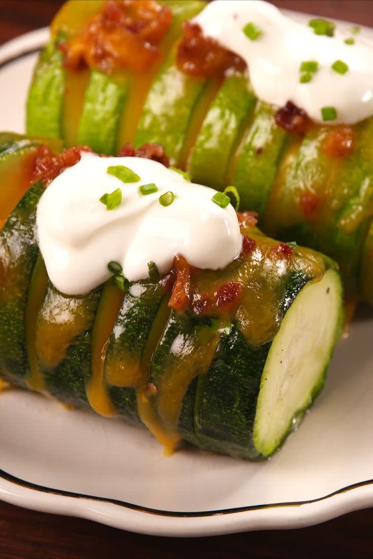 Loaded Stuffed Zucchini