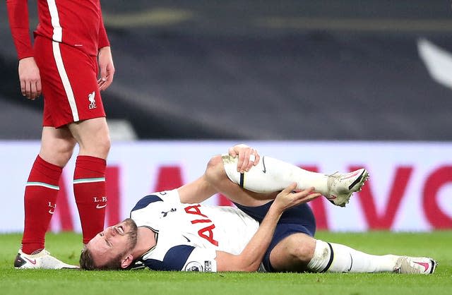 Kane picked up injuries to both ankles during a defeat to Liverpool in January 