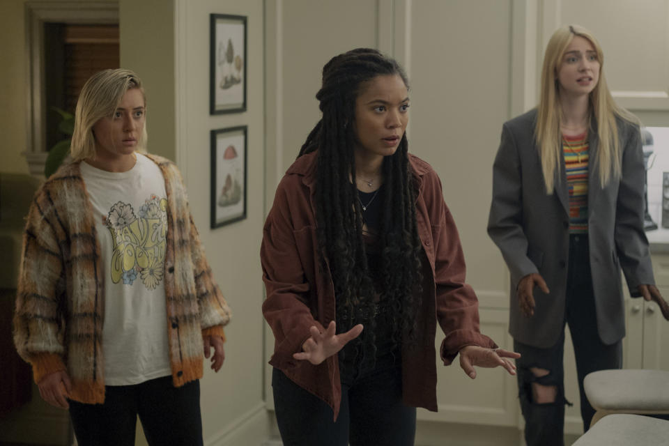 L to R: Lizze Broadway, Jaz Sinclair, Maddie Phillips - Gen V (Prime Video)