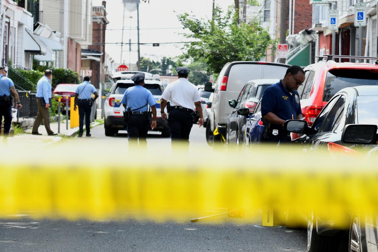 Day after a mass shooting in the Kingsessing section of southwest Philadelphia (REUTERS)