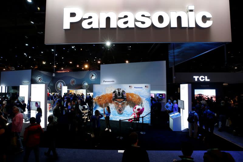 The Panasonic booth is shown during the 2020 CES in Las Vegas